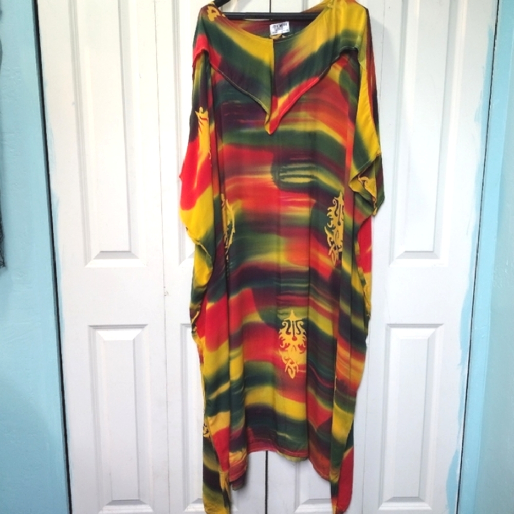 Vintage O.K. Mike Multi Colored Batik One Size Excellent Condition